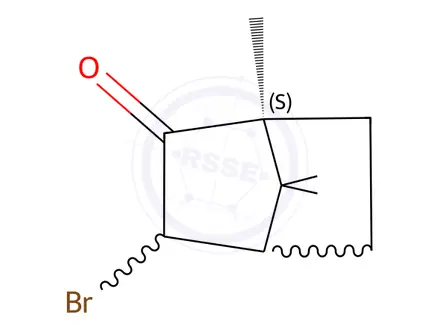 Chemical structure of S-(-)-3-Bromocamphor