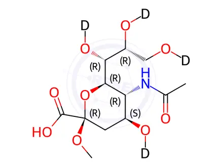Chemical structure of N-acetylneuraminic acid methyl glycoside