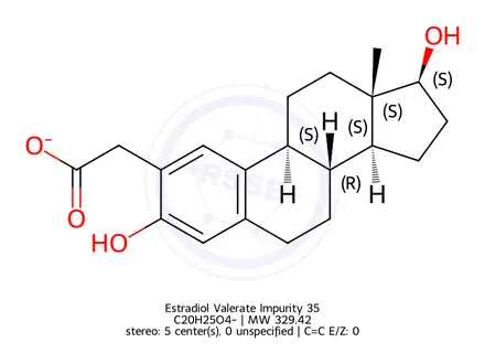 Chemical structure of Estradiol Valerate Impurity 35