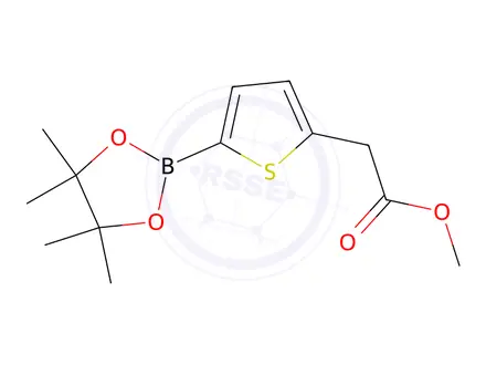 Chemical structure of 2-Thiopheneacetic Acid, 5-(4,4,5,5-tetramethyl-1,3,2-dioxaborolan-2-yl)-, methyl ester