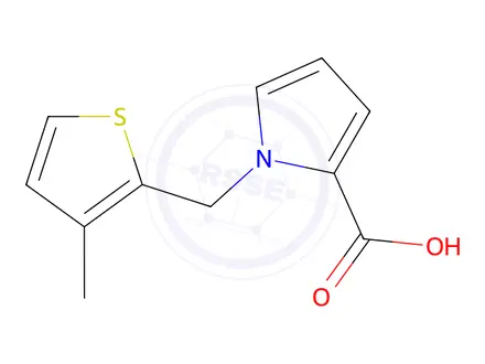 Chemical structure of 1-[(3-methylthiophen-2-yl)methyl]-1h-pyrrole-2-carboxylic acid