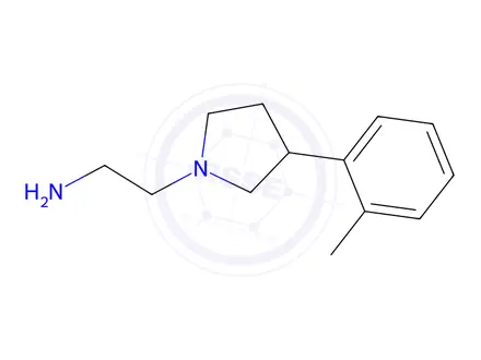 Chemical structure of 2-[3-(2-methylphenyl)pyrrolidin-1-yl]ethanamine