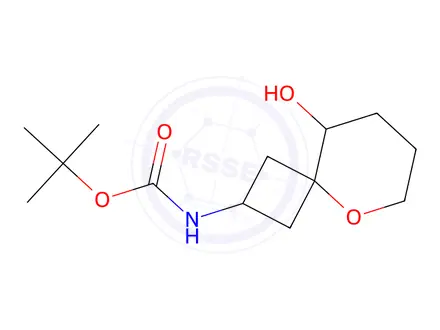 Chemical structure of Tert-butyl (9-hydroxy-5-oxaspiro[3.5]Nonan-2-yl)carbamate
