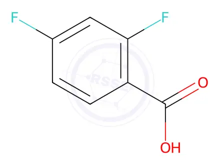Chemical structure of 2,4-Difluorobenzoic Acid