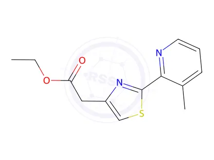 Chemical structure of Ethyl 2-(2-(3-methylpyridin-2-yl)thiazol-4-yl)acetate