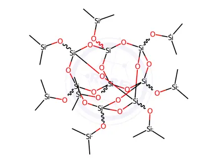 Chemical structure of Octakis(dimethylsilyloxy)octasilsesquioxane