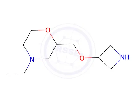 Chemical structure of 2-((Azetidin-3-yloxy)methyl)-4-ethylmorpholine