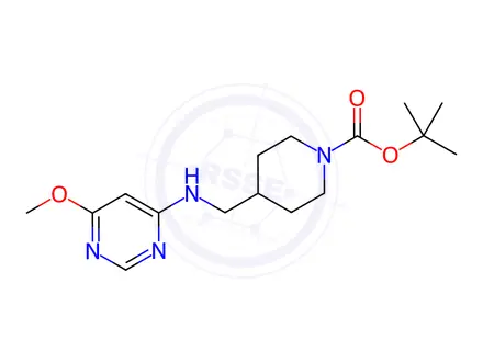 Chemical structure of 4-[(6-Methoxy-pyriMidin-4-ylaMino)-Methyl]-piperidine-1-carboxylic acid tert-butyl ester
