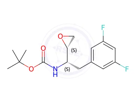 Chemical structure of tert-Butyl ((S)-2-(3,5-difluorophenyl)-1-((S)-oxiran-2-yl)ethyl)carbamate