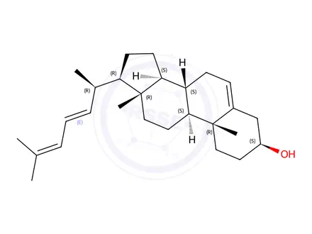 Chemical structure of 22-dehydrodesmosterol