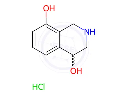 Chemical structure of 1,2,3,4-Tetrahydro-4,8-isoquinolinediol Hydrochloride