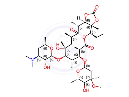 Chemical structure of Erythromycin Cyclocarbonate