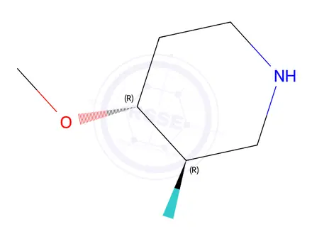 Chemical structure of (3R,4R)-3-Fluoro-4-methoxypiperidine
