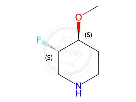 Chemical structure of (3S,4S)-3-Fluoro-4-methoxypiperidine