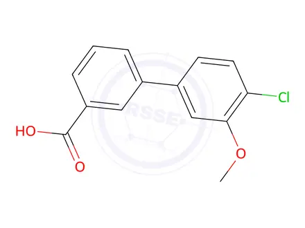 Chemical structure of 4'-Chloro-3'-methoxy-[1,1'-biphenyl]-3-carboxylic acid