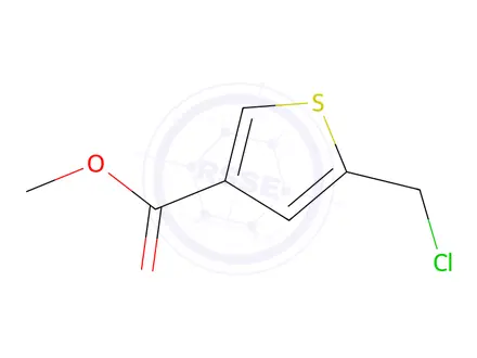 Chemical structure of methyl 5-(chloromethyl)thiophene-3-carboxylate