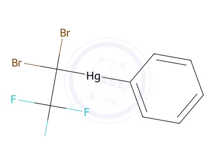 Chemical structure of 1,1-DIBROMOTRIFLUOROETHYL PHENYL MERCURY