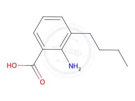 Chemical structure of Benzoic acid, 2-amino-3-butyl-(9CI)