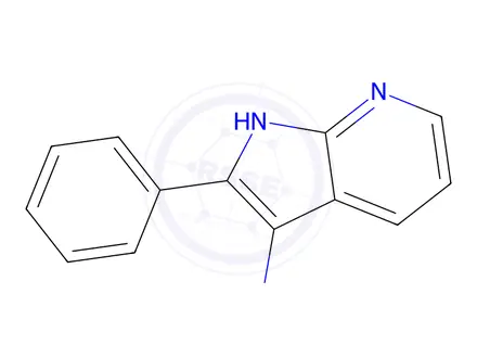 Chemical structure of N-(2-Phenyl-1H-pyrrolo[2,3-b]pyridin-3-yl)acetamide