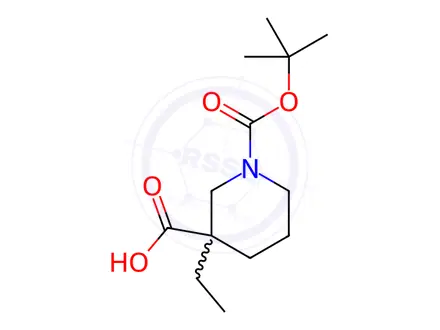 Chemical structure of 1-Boc-3-ethylpiperidine-3-carboxylic Acid