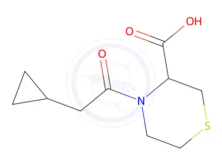 Chemical structure of 4-(2-Cyclopropylacetyl)thiomorpholine-3-carboxylic acid