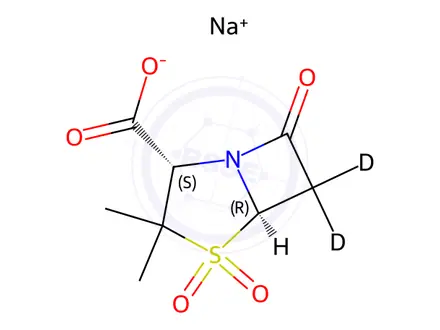 Chemical structure of Sulbactam-d2 sodium salt