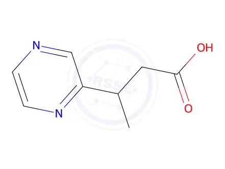 Chemical structure of 3-(Pyrazin-2-yl)butanoic acid