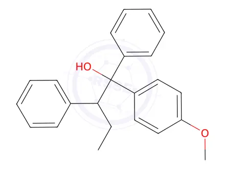 Chemical structure of 1-(4-Methoxyphenyl)-1,2-diphenylbutan- 1-ol