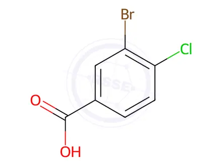 Chemical structure of 3-Bromo-4-chlorobenzoic acid