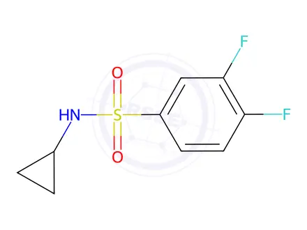 Chemical structure of N-cyclopropyl-3,4-difluorobenzenesulfonamide