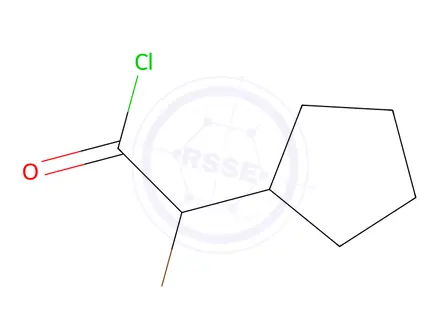 Chemical structure of 2-Bromo-2-cyclopentylacetyl chloride