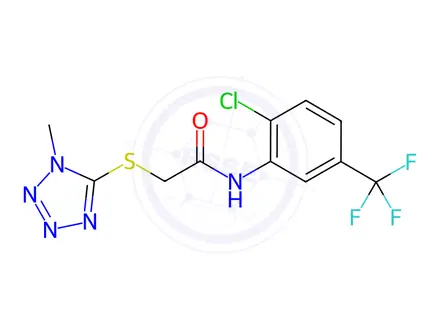 Chemical structure of N-[2-Chloro-5-(trifluoromethyl)phenyl]-2-[(1-methyl-1H-1,2,3,4-tetrazol-5-yl)sulfanyl]acetamide