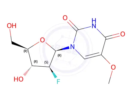 Chemical structure of 2'-Deoxy-2'-fluoro-5-methoxy-arabinouridine