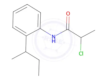 Chemical structure of N-[2-(Butan-2-yl)phenyl]-2-chloropropanamide