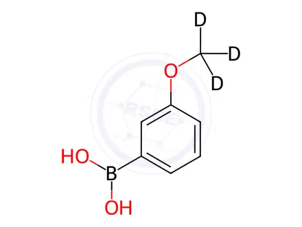 Chemical structure of 3-methoxy(d3)phenyboronic acid