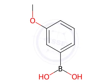 Chemical structure of 3-Methoxyphenylboronic acid