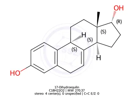 Chemical structure of 17α-Dihydro Equilin