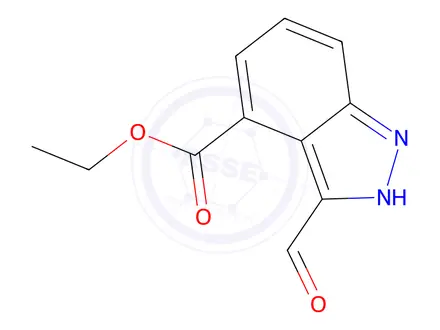 Chemical structure of Ethyl 3-formyl-1H-indazole-4-carboxylate