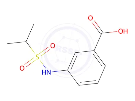 Chemical structure of 3-(1-Methylethylsulfonamido)benzoic acid