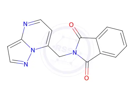 Chemical structure of 2-{Pyrazolo[1,5-a]pyrimidin-7-ylmethyl}-2,3-dihydro-1H-isoindole-1,3-dione