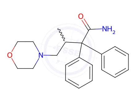 Chemical structure of 2,2-Diphenyl-3-methyl-4-morpholinobutanamide