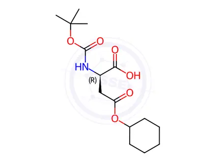 Chemical structure of Boc-D-Asp(OcHx)-OH