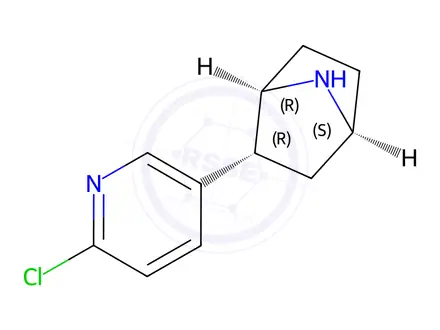 Chemical structure of (±)-Epibatidine Dihydrochloride