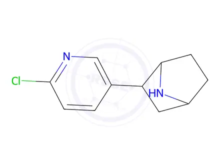 Chemical structure of (-)-epibatidine-l-tartrate