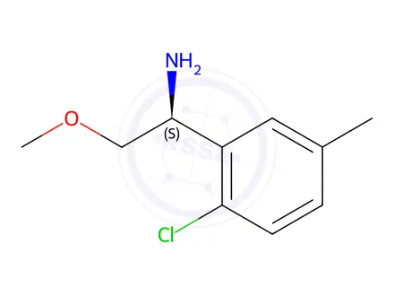Chemical structure of (1S)-1-(2-chloro-5-methylphenyl)-2-methoxyethanamine