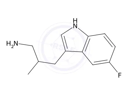 Chemical structure of 3-(5-Fluoro-1H-indol-3-yl)-2-methylpropan-1-amine