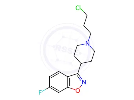 Chemical structure of 3-(1-(3-Chloropropyl)piperidin-4-yl)-6-fluorobenzo[d]isoxazole