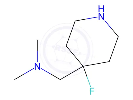 Chemical structure of 1-(4-fluoropiperidin-4-yl)-N,N-dimethylmethanamine