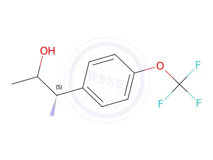 Chemical structure of (1S)-1-amino-1-(4-(trifluoromethoxy)phenyl)propan-2-ol