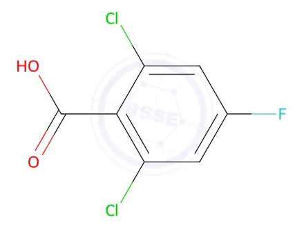 Chemical structure of 2,6-Dichloro-4-fluorobenzoic Acid